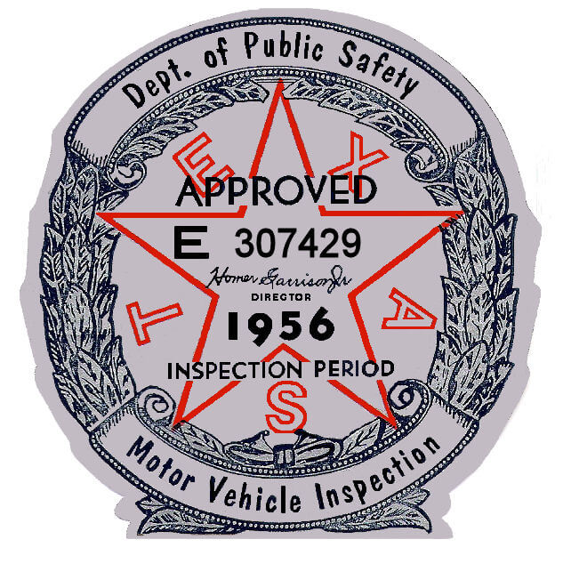 1956 Texas Inspection sticker